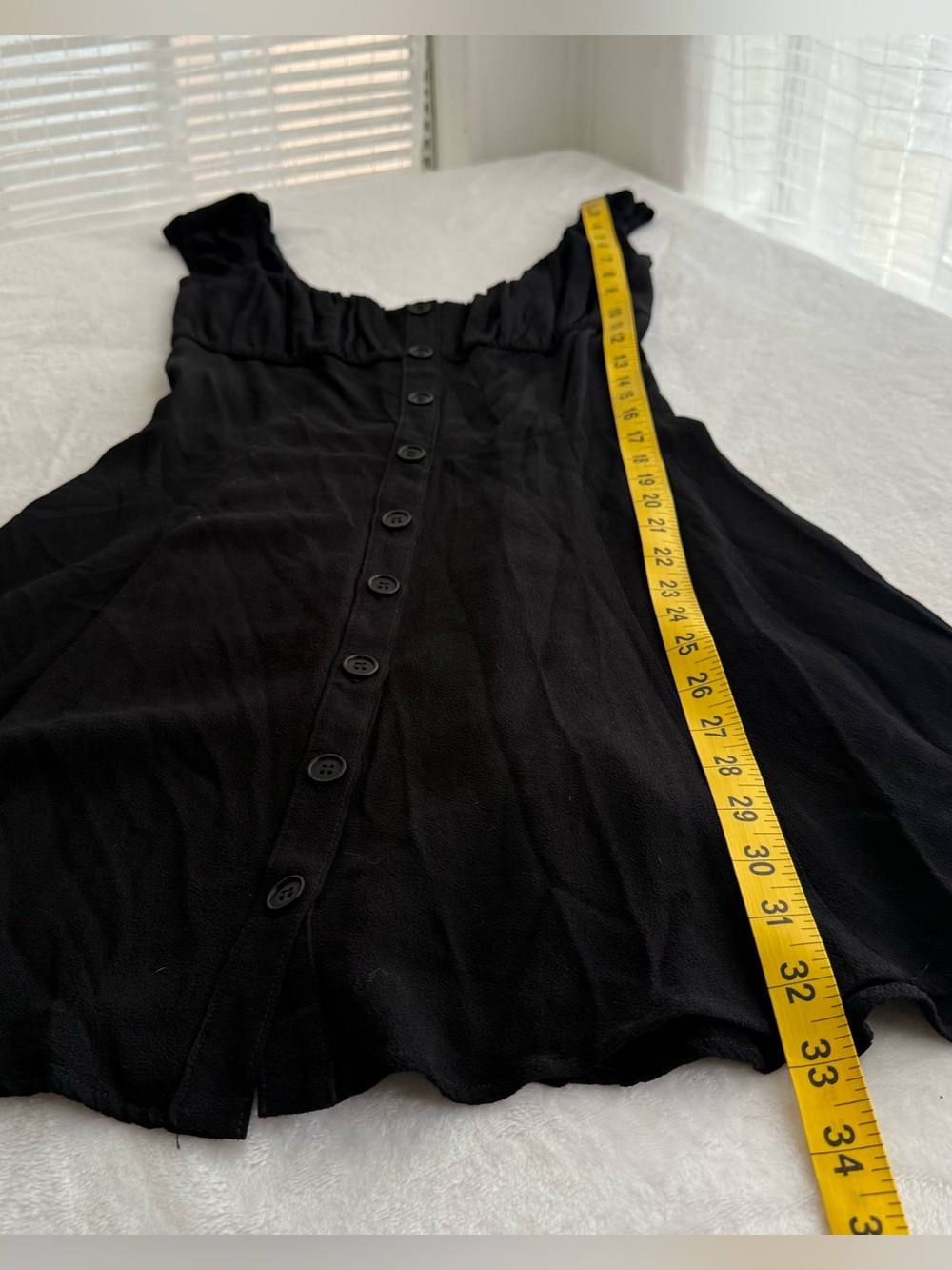 Reformation Isolde Mini Skater Dress Size 6 Black - Picture 9 of 9